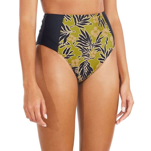 Tanya Taylor Womens  Kaia Bikini Bottom, Green - Picture 1 of 3